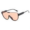 Moda montura grande lentes de una pieza gafas de sol mujer cara grande slim tawny street pala máscara gafas de sol hombre tendencia influencers Item Picture